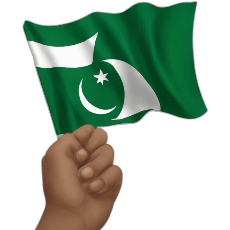 Pakistan Flag in cats hand emoji