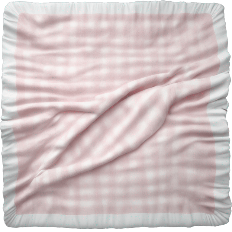 Plad white and light pink blanket folded  emoji