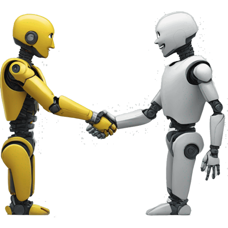 human and robot handshake emoji