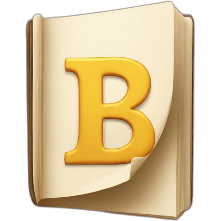 Letters B and E as an open book emoji