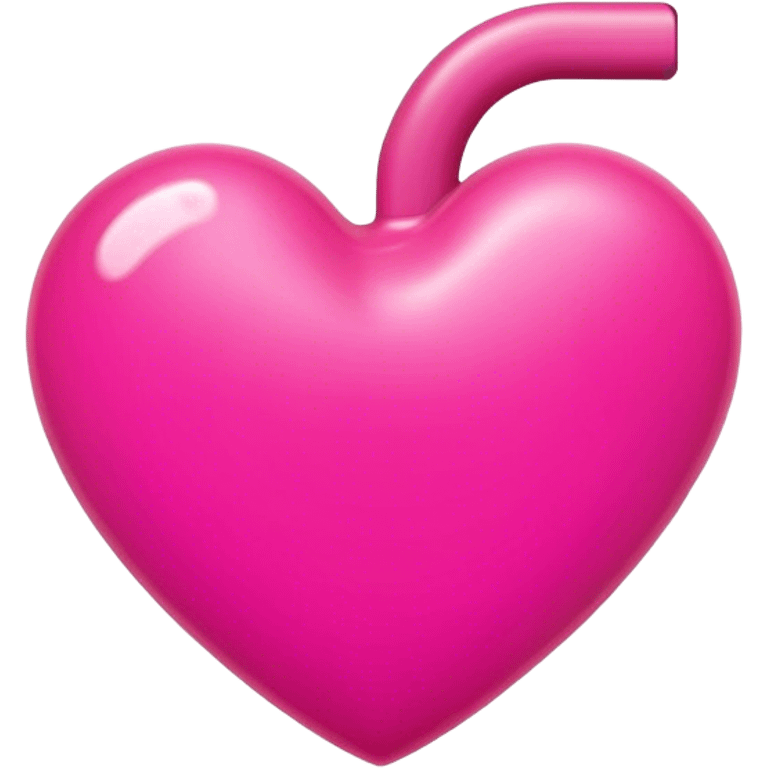 Hot pink plastic heart emoji