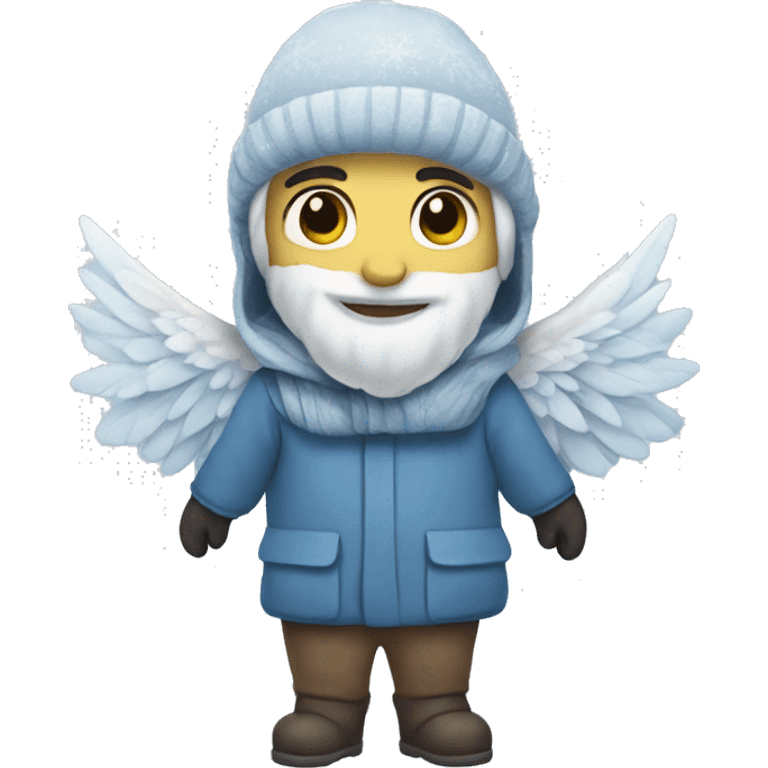 winter-inspired with wings emoji