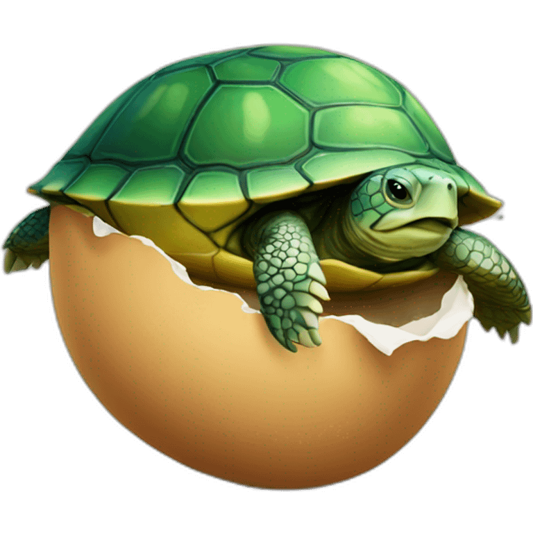 Turtle in egg emoji