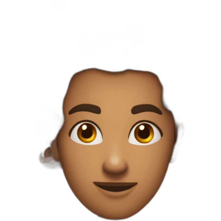 Métisse, cheveux long et noir, yeux marrons emoji