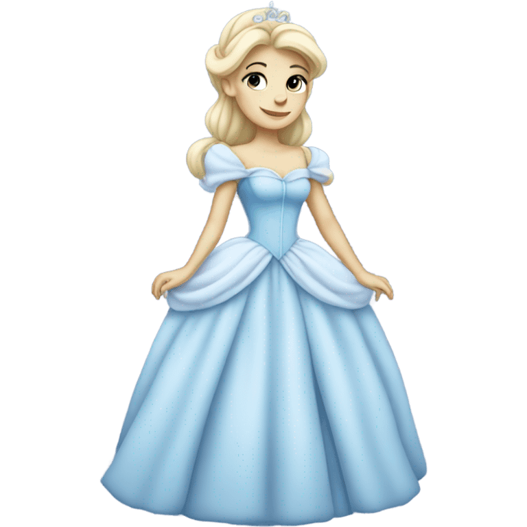 full body white skin cinderella emoji