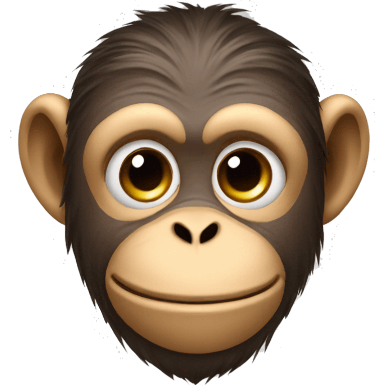 Create a monkey doing a kiss face  emoji