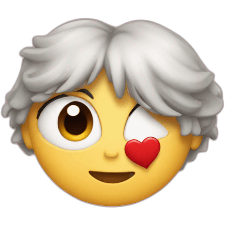 a moving red heart written inside te amo carmen emoji