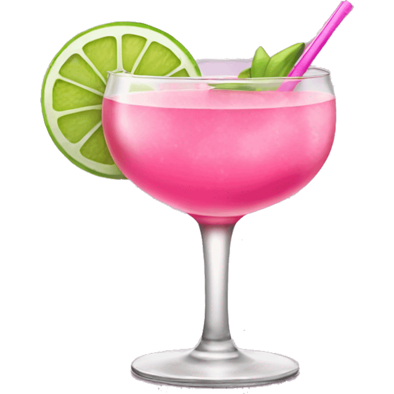 Cute pink cocktail emoji