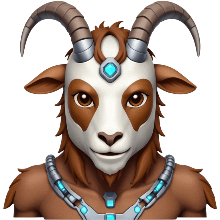 Cybernetic Goat(Ram) man 2/3 up view emoji