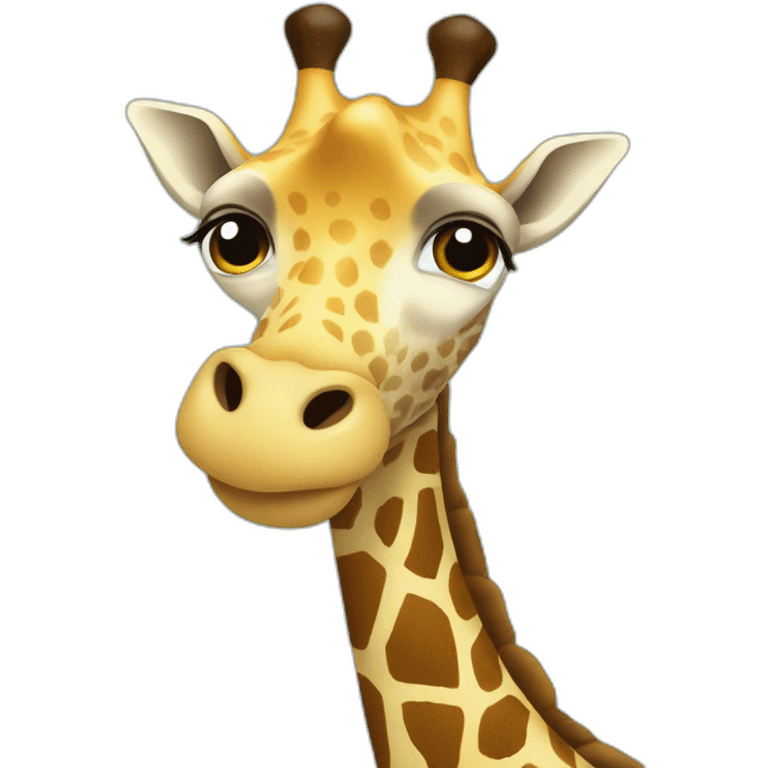 Giraffe with a phone emoji