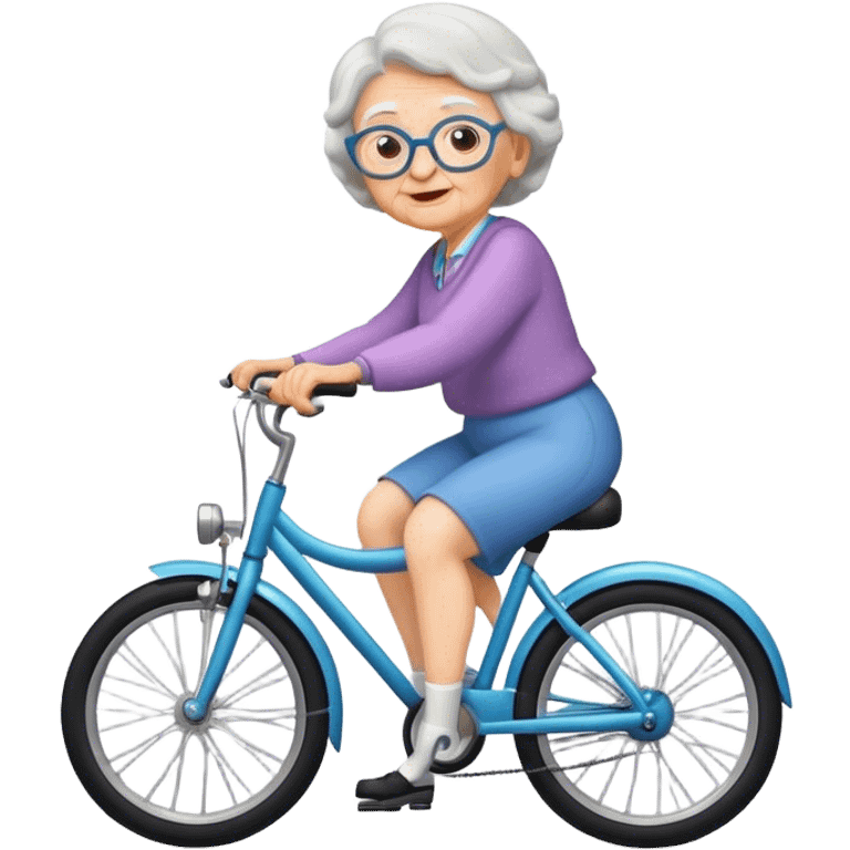 Grandma on bike emoji