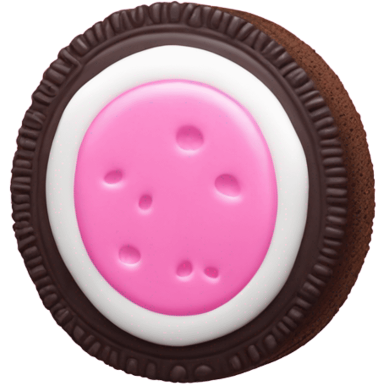 Oreo with pink glas emoji