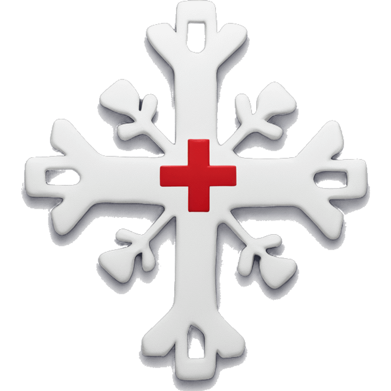 Cross out a snowflake with a Red Cross, they have to be separated emoji