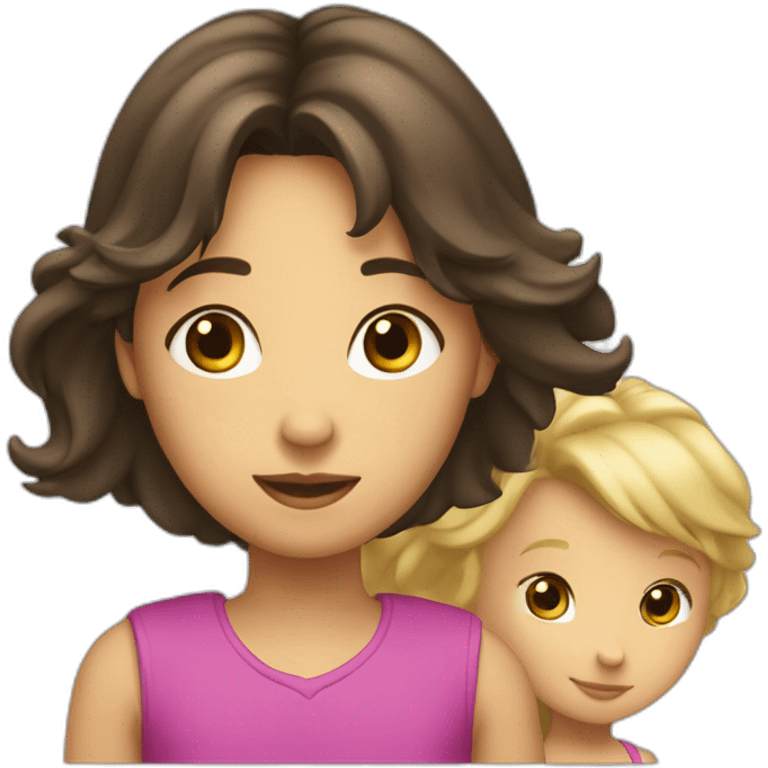 une fille brune et un garçon blond emoji