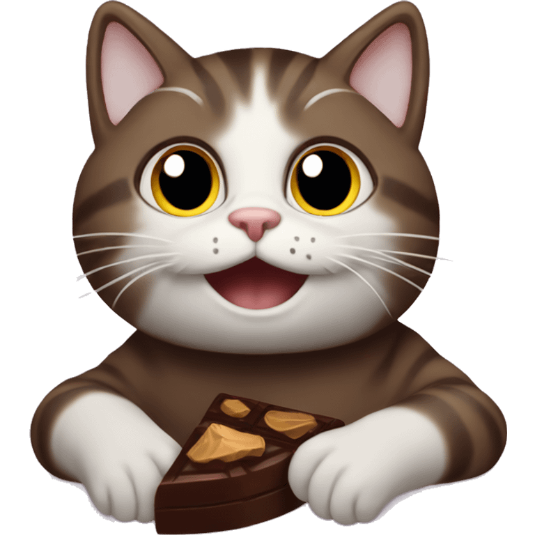 cat eating chocolate  emoji