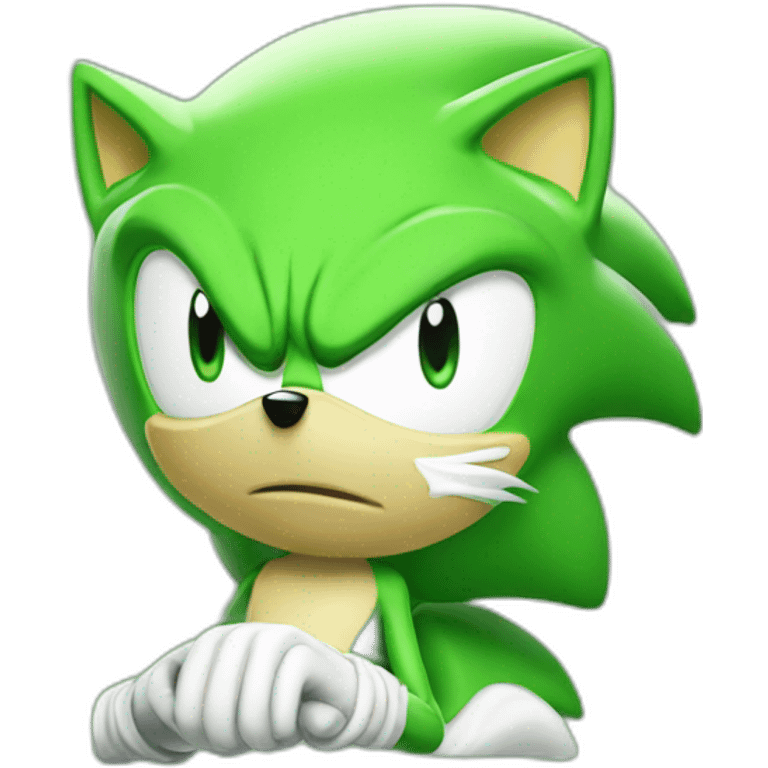 Sonic but green emoji