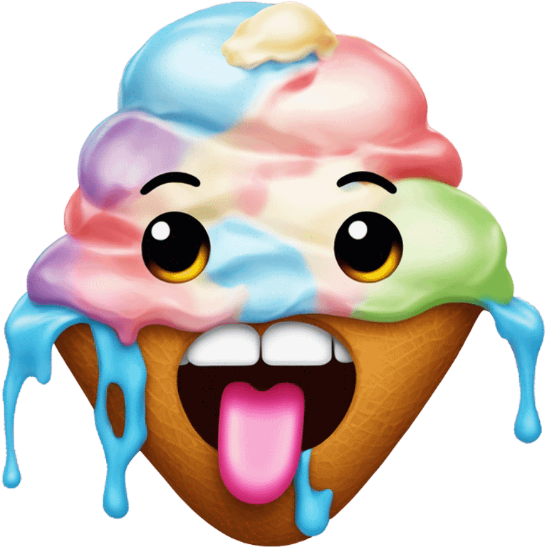  ice cream mouth emoji