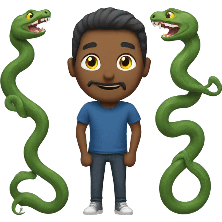 man with snakes emoji