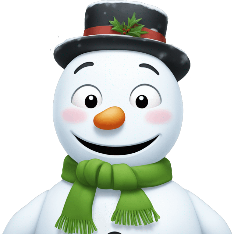 The snowman is cheerful emoji