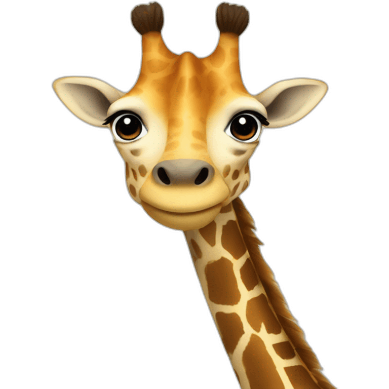 giraffe saying thank you emoji