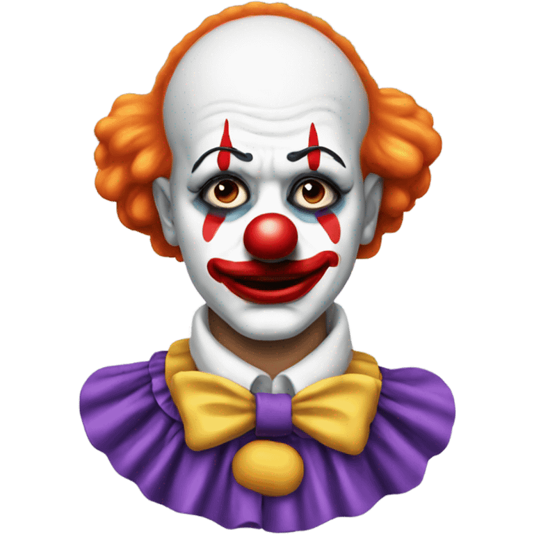 Clown makeup on emoji but sad emoji