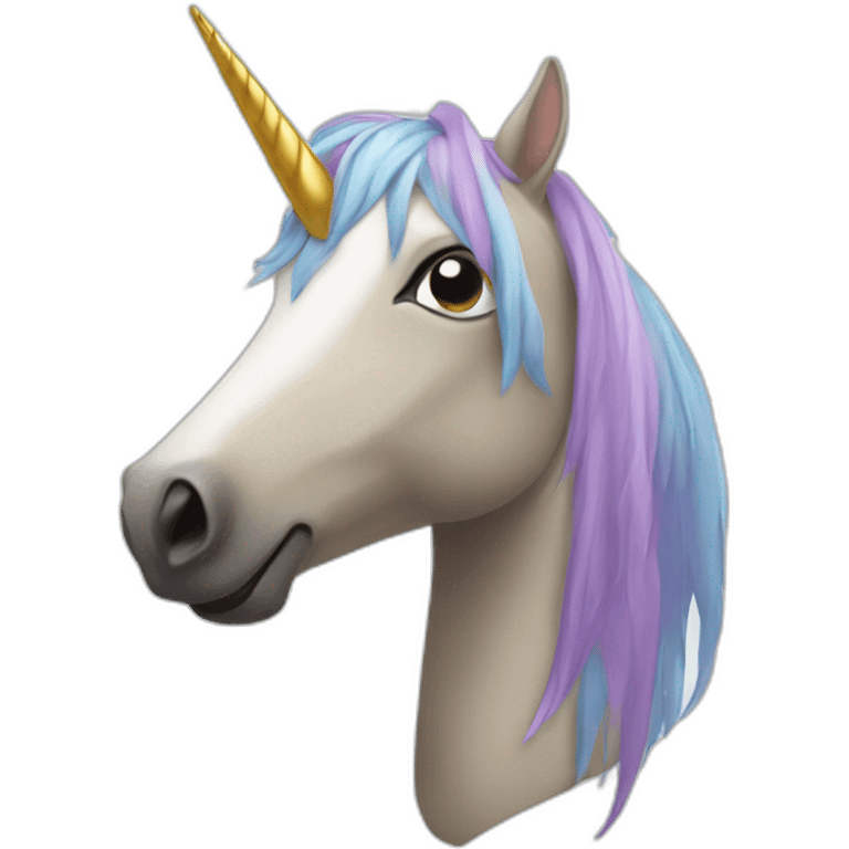 Licorne sur caméra emoji