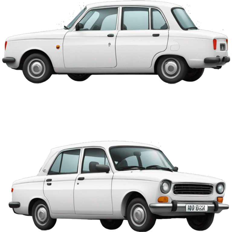 A white car VAZ-2101 emoji