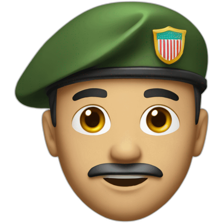 Face with green beret emoji