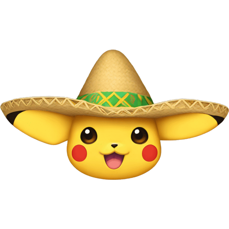 Pikachu sombrero emoji