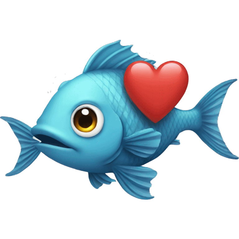 Fish with heart  emoji