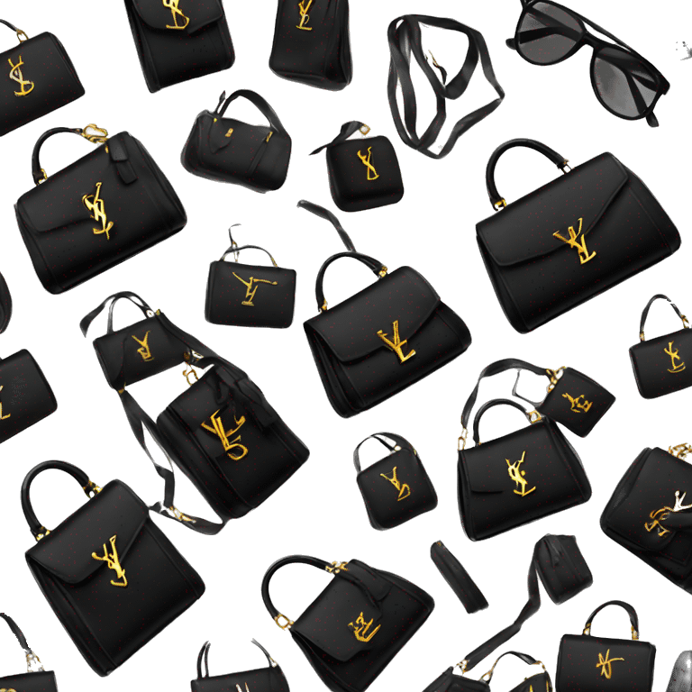 Yves saint Laurent black bag emoji