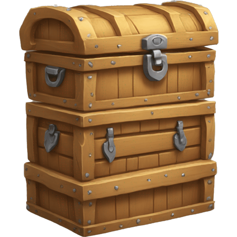 a sturdy and well-crafted chest with teeth emoji