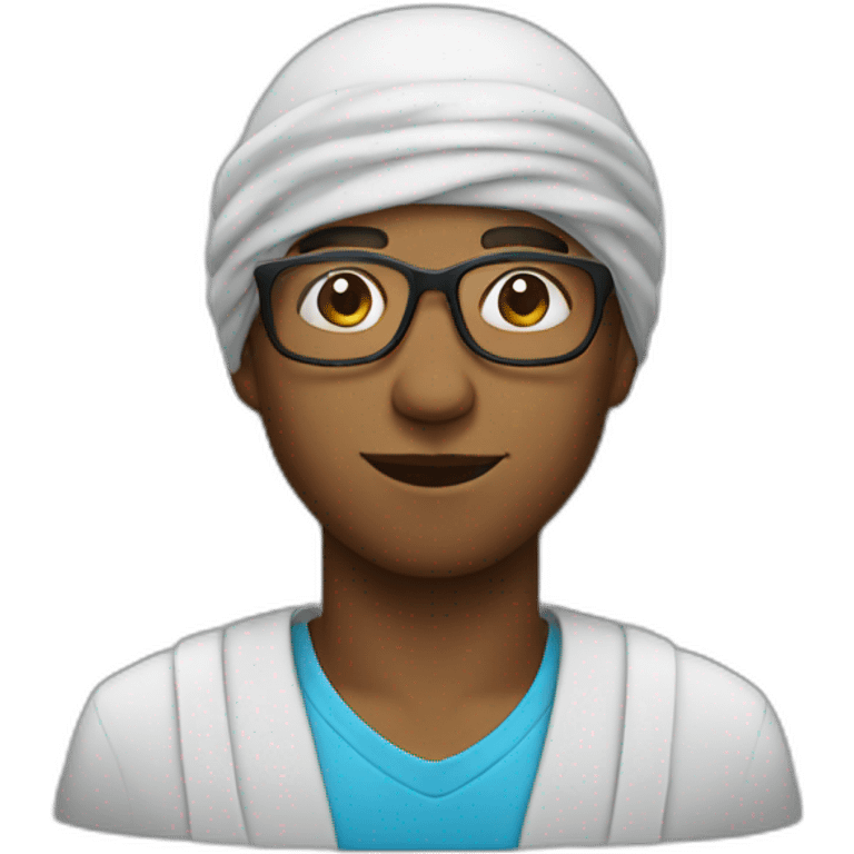 A man with glasses and a durag emoji