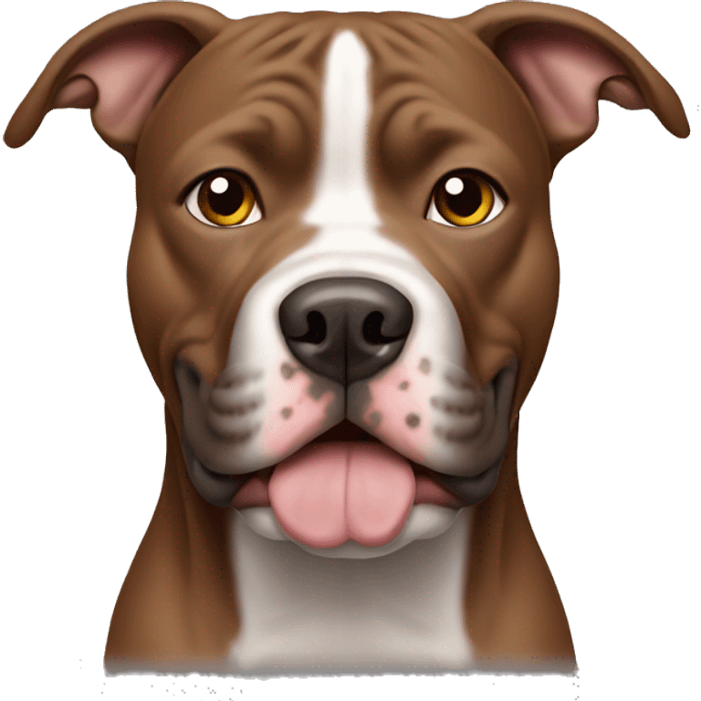 Brown pitbull gray face emoji