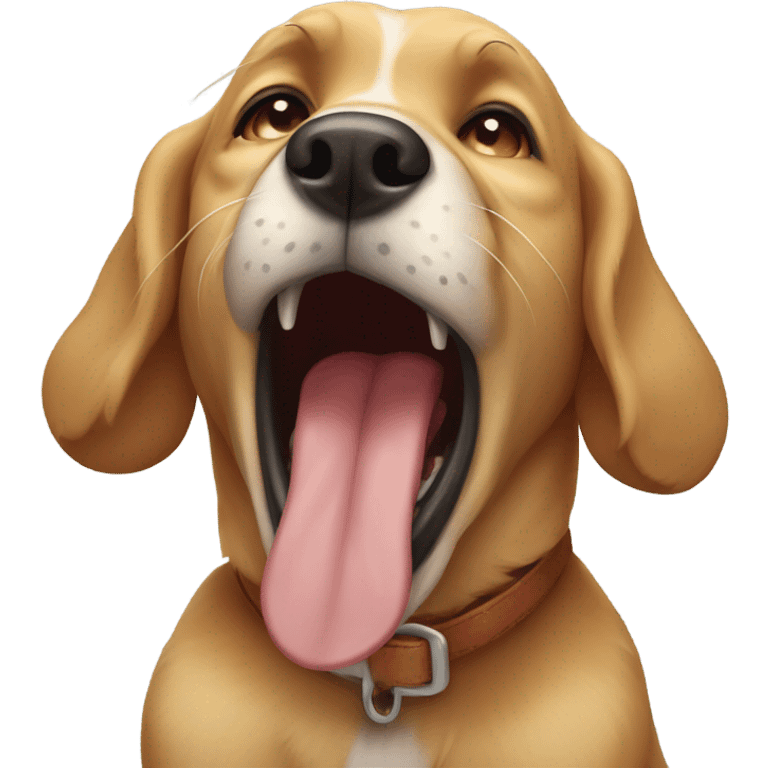 Dog yawning emoji