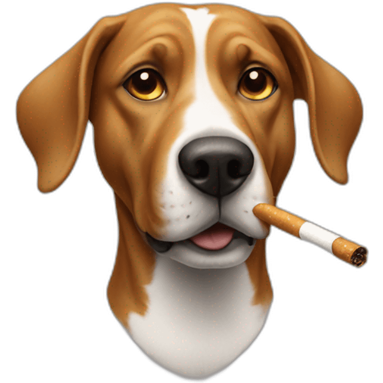 smoking dog emoji