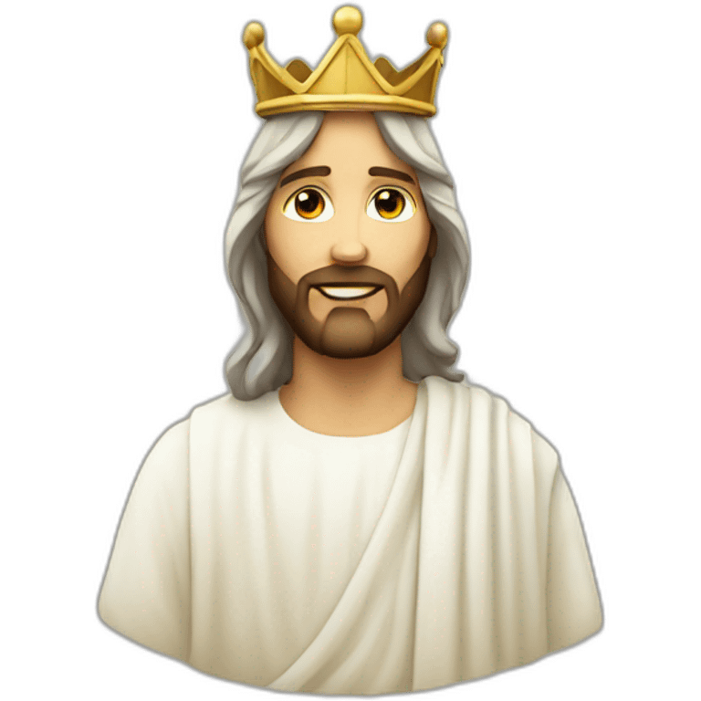 Jesus christ with crown emoji