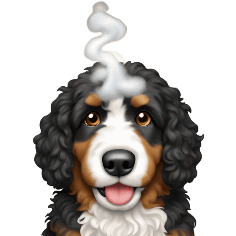 bernedoodle farting emoji