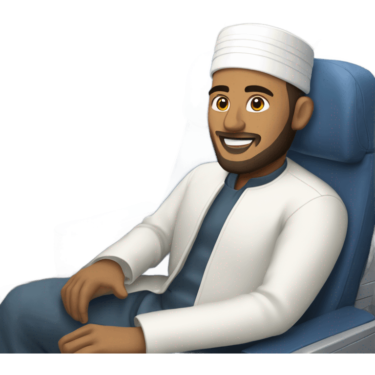 Muslim man on a plane  emoji