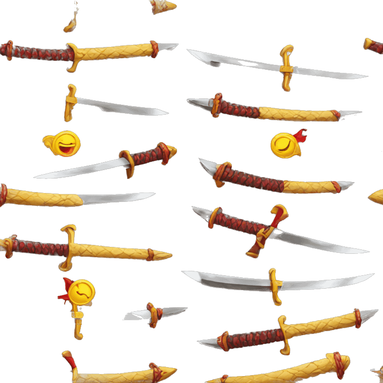 yellow and red swords emoji