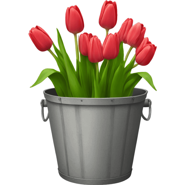 Tulip bucket emoji