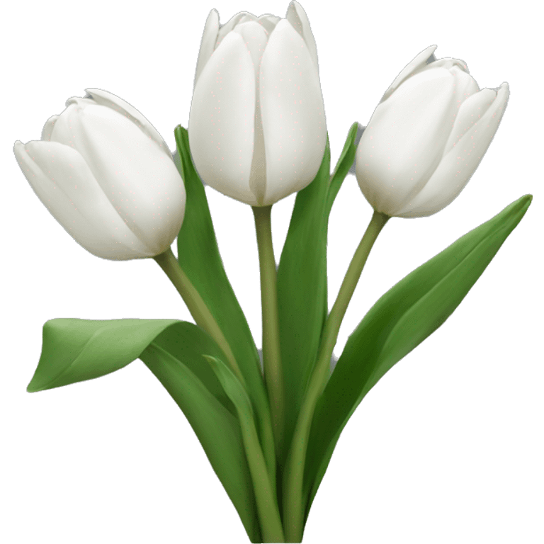 White tulips  emoji