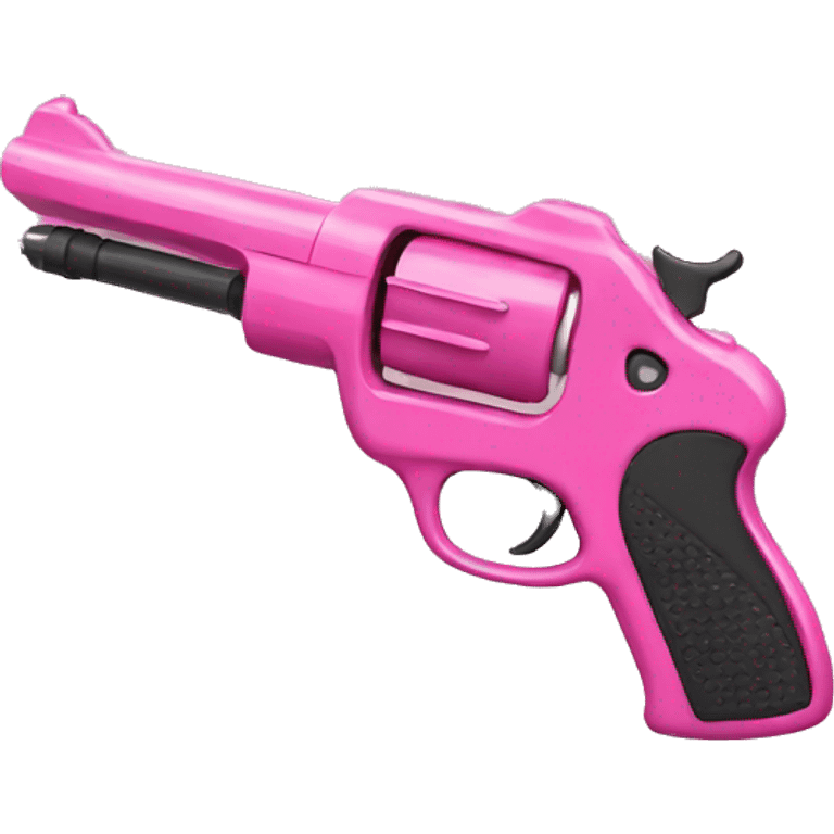 Pink gun with bow emoji