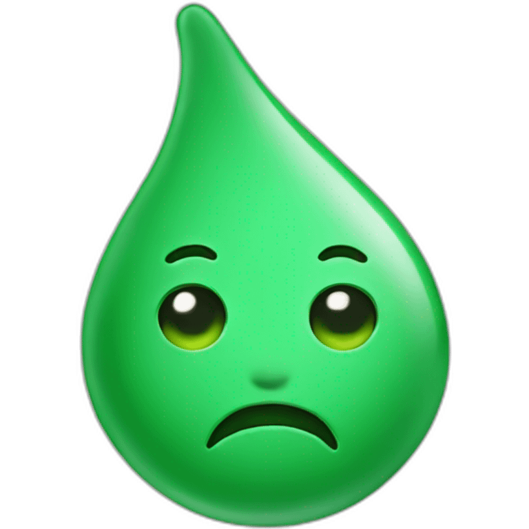 green nose drop emoji