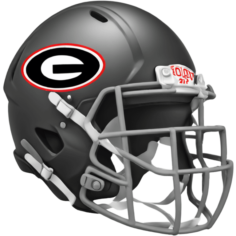 Man with football helmet Georgia bulldogs emoji