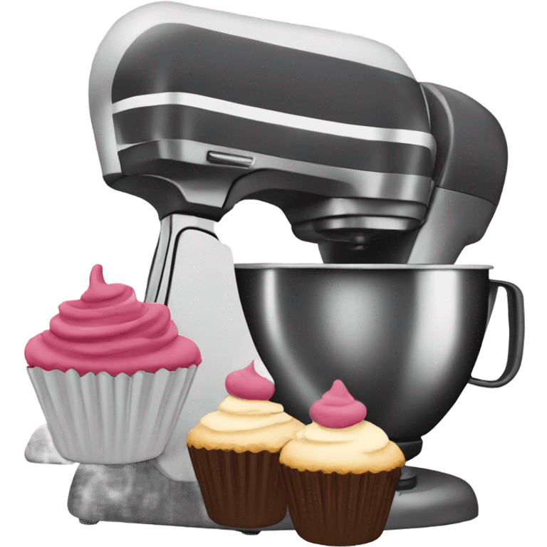 Mixer with cupcakes  emoji