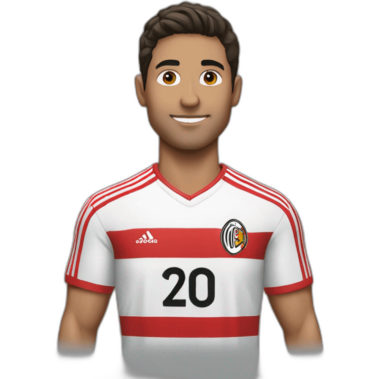 my friend marco wearing a river plate shirt emoji