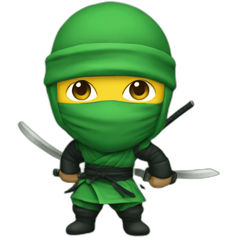 Ninja in green emoji