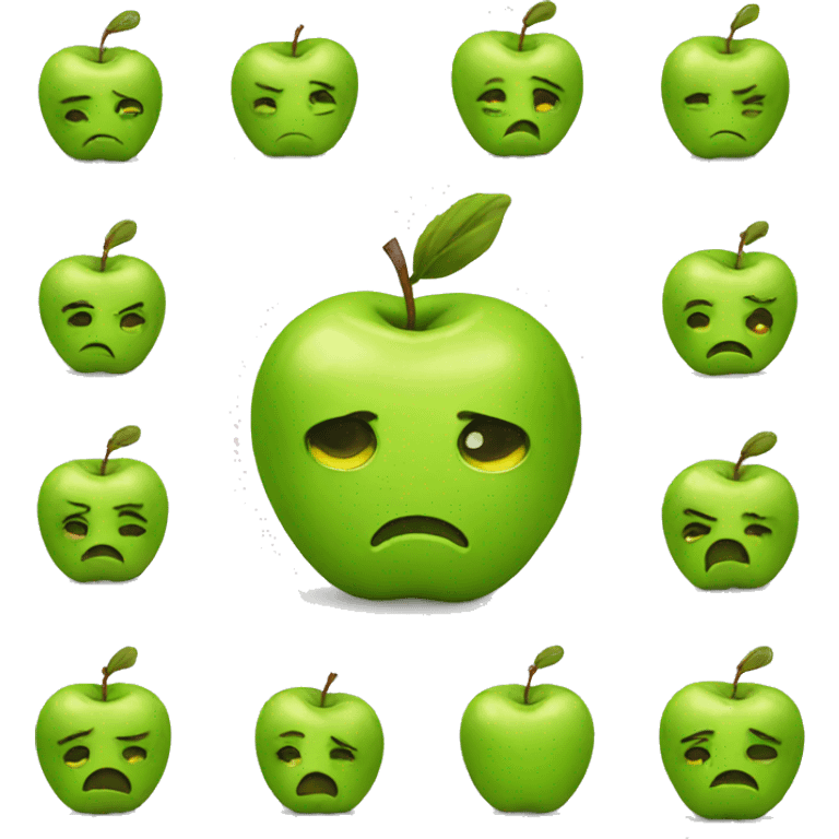 Sad apple emoji