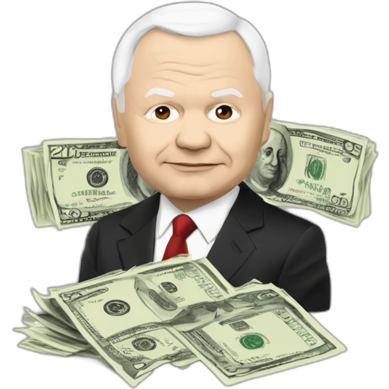 Jaroslaw Kaczynski with money emoji